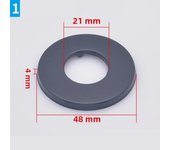 2PCS Black Stainless Steel Water Pipe Wall Covers Shower Chrome Finish Faucet Decorative Cover Kitchen Bathroom Accessories