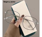 Big Frame Anti-UV Blue Rays Glasses Daily Vision Care Ultra-light Myopia Glasses Frame Metal Frame Eyeglasses Women Men