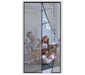 Mosquitera Magnetica para Puerta, Balcón, Salón, Protección Contra Insectos, Cortina Mosquitera Puerta Magnetica, Montaje Sencillo Sin Agujeros (80 x 220cm, Negro)