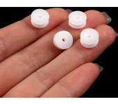 10PCS 2*9.3mm White Plastic Pulley Wheel Micro Mini Gear Motor Wheels for 2mm Shaft DIY Model Toy Outer Dia.9.3mm Inner Dia.2mm