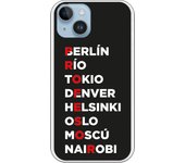 Funda original compatible con Iphone 14 Pluscon diseño de Profesor Rojo Fondo Negro