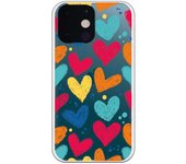 Funda compatible con iPhone 13 Mini - Corazones color