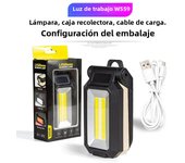 COB Magnetic Work Light Adjustable Folding Strong LED Searchlight Flashlight Waterproof Emergency Camping Tent Lantern With Hook