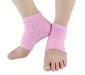 1Pairs Moisturizing Gel-Lined Heel Socks, Toeless Fuzzy Spa Socks for Dry Cracked Heels Relief