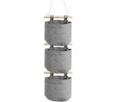 Bolsa de almacenamiento para colgar en la pared o en la puerta del hogar, organizador apilable, contenedor para artículos diversos, bolsillos para revistas, suministros para el dormitorio (color: gris 3)