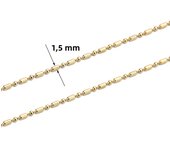 2meters Stainless Steel Cuban Chains Bulk Gold Color Ball Bead Link Chains Lot for Necklace Bracelet Diy Jewelry Making Supplies