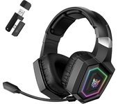 ONIKUMA GT806 Tri-Mode Gaming Headset with Detachable Microphone for PS4, PC, Mobile Devices, 2.4GHz Wireless 5.3 Dual Gaming He