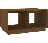 vidaXL Mesa de centro madera maciza de pino 80x50x40 cm Natural, Blanco, Gris Mesita de Salón o Comedor o Auxiliar Mesa de Café Meuble Salón