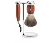 Set Afeitado Mühle Brocha Afeitar Tejón & Maquinilla Mach 3 de Madera de Ciruelo