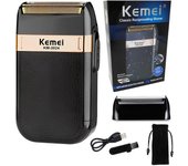 Kemei USB Charging Electric Shaver Additional Cutter Head Reciprocating Twin Blade Razor Shaver Beard Trimmer KM-2024