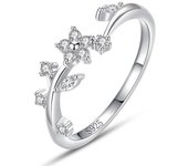Zenyth, Gran Oferta, Plata de Ley 925 Auténtica, anillos de Flores encantadoras, Zirconia cúbica, joyería FINA minimalist para Mujer, nuevo estilo 2025