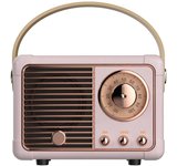 Altavoz Bluetooth retro, decoración vintage, pequeño altavoz Bluetooth inalámbrico, bonito estilo antiguo