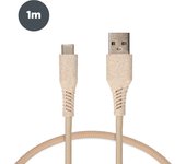Une el pragmatismo con el respeto al medio ambiente con este cable de carga y datos usb-usb tipo c fabricado con materiales biodegradables.