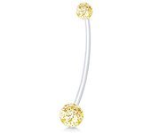 14G Pregnancy Clear Belly Button Rings Flexible Bioplast Sport Maternity Belly Navel Retainer Industrial Earring Body Piercing