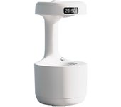 Humidificador agua. Anti-Gravedad Ultrasónico, Aromaterapia con Luz LED Nocturna y Reloj Integrado, Silencioso y USB Tipo C