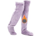 Calentadores de piernas Fuzzydreams, calentadores de piernas Fuzzy Dreams, calcetines hasta el muslo Fuzzy Dreams, calentadores de piernas Fuzzy Brown