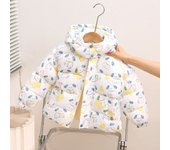 Cartoon Print Girls Down Coat Jacket Cotton Windbreak Cartoons Warm Plus Thicken Winter Winter Thicken Cotton Plush Parkas