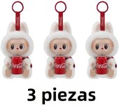 Labubu os monstros batimento cardíaco macaron esmalte rosto caixa cega estatueta de pvc bonito pingente ornamento boneca decoraç