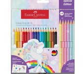 FABER LAPIZ FABEL CASTELL GRIP 18 COLORES + 6 SPARKLE COLOR SPARKLE 10x180x212 Cms.