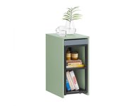 Mesa Estrecha Auxiliar Mesita de Noche con 2 Estantes Abiertos Mesita Verde 40 x 30 x 60 cm FBT145-GR SoBuy ES