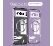 For Google Pixel 9 8 7 Pro 8A Magsafe Transparent Electroplating Soft Silicone Magnetic Wireless Charging Shockproof Back Cover
