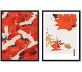 Set de 2 cuadros calidad premium con marco de madera - 30x40 cm o 50x70 cm - POSTER LAB