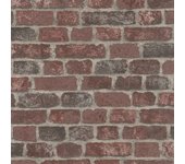 Papel Pintado Pared Ladrillo 3D Relieve Espumado Piedra Rojizo Terracota 10,00 X 0,53 M