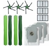Cepillo lateral giratorio, filtro HEPA, peine deflector y bolsa para iRobot Roomba S9 (9150), S9 Plus (9550) - (2) H240 Derrui