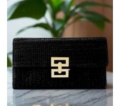 Women Straw Woven Handbag Versatile Crochet Beach Handbag Straw Envelope Clutch Female Party Wedding Bag