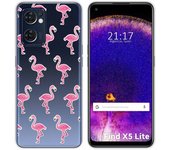 Funda Silicona Transparente para Oppo Find X5 Lite 5G diseño Flamenco Dibujos