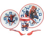 Set 5 Pcs Antideslizante Premium Bicolor En Estuche Spiderman Arachnid Grid 79212