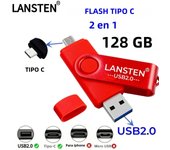 128GB USB C Flash Drive, 2 in 1 USB 2.0 Type C Thumb Drive Photo Memory Stick for Android Phones/Tablet/PC/Mac