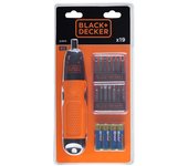 Black & Decker Juego de 19 Piezas para Atornillar con Atornillador 6V, A7073-XJ | ¡Compacto y Siempre Listo para tus Proyectos!