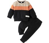 Conjunto De Ropa Para Bebé Niño Otoño Invierno 3-24 Meses Suéter De Manga Larga Y Pantalón Largo Adecuado Para Recién Nacido Estilo Callejero Material Poliéster