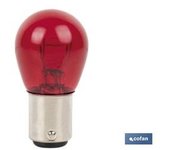Lámpara cofan 2 polos roja descentrada p21/5w (baw15d) 12v "venta unitaria"