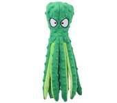 Juguetes de pulpo chirriantes para perros, juguetes de peluche para la dentición de cachorros y perros, juguetes interactivos duraderos para perros pequeños y medianos (verde)