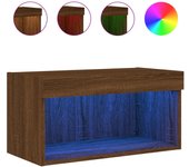 vidaXL Mueble para TV con luces LED 60x30x30 cm, Mueble de Salon, Mueble TV, Mueble TV salon, Mesa de TV, Mueble tele