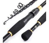 Sougayilang 1.8-2.4m Telescopic Fishing Rods Ultra light Spinning Casting Carbon Pole Fishing Accessories Lure Weight 10-30g