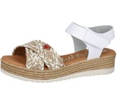 Shoes Sandalias Planas marca Oh! My Sandals para mujer en color blanco