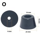 10pcs Black Rubber Machine Feet Shock Pad Non-Slip Furniture Chair Floor Cabinet Table Leg Foot Protector Cover