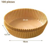 Disposable Large Air Fryer Paper Liner 23cm Square/Round Oil-proof Parchment Special Paper Tray Baking Mat Air Fryer Accessories