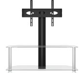 vidaXL Mueble TV esquina 2 niveles para 32-70 pulgadas negro plateado