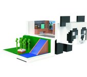 Figura mattel minecraft mob head mini panda casa de juegos