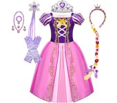 2025 Princess Rapunzel Costume Play Party Birthday Fantasy Cute Fairy Tale Carnival Apparel Girl Cartoon Tangled Inpired Dress