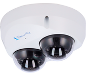 X-Security Cámara IP Domo dual - 2x 4 Megapíxel  (2560x1440) - Lente fija 2.8mm - WDR 120dB | Dual Light(IR 60m y Luz Blanca 60m)  - WizSense, con clasificación de humano y vehículo  - MicroSD 256GB / IP67 & IK10