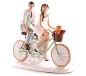 Disok Figura Pastel Tarta Bodas Pareja de Boda en Bicicleta