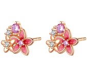 Hot Sale Fashion 925 Silver Earrings Sunflower Flower Four-Leaf Clover Island Spring Series Earrings Ladies Exquisite Birthday
