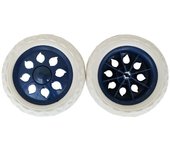 2Pcs Shopping Cart Wheels Trolley Caster Replacement 6.5 Inch Dia Rubber Foaming