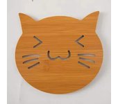 Juego de 6 posavásos de Madera huecos para el hogar, almohadillas aislantes anti-escaldadillas gruesas para Cocina, tapetes antideslizantes para ollas y tazones, posavásos de Te y tapetes para tazones