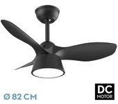 Ventilador de Techo FABRILAMP Cubico 36W Negro 3 Aspas